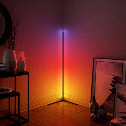 APT ZD81 Rohová LED stojaca lampa RGB-W 20W 140cm čierna