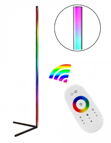 APT ZD81 Rohová LED stojaca lampa RGB-W 20W 140cm čierna