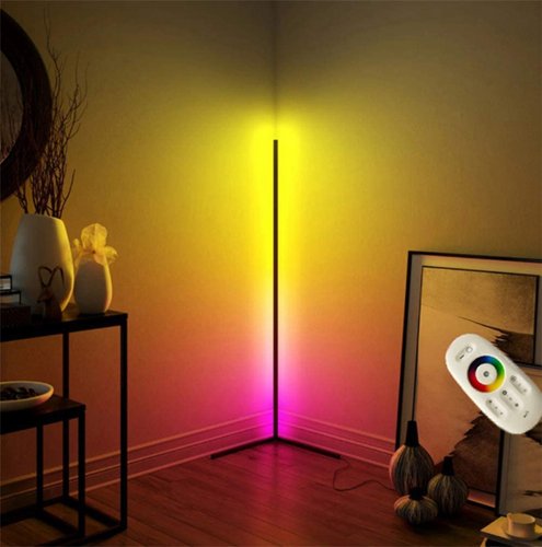 APT ZD81 Rohová LED stojaca lampa RGB-W 20W 140cm čierna