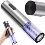 Verk 07096 Automatický elektrický otvírák na víno s LED stříbrný
