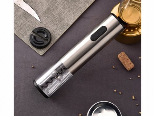 Verk 07096 Automatický elektrický otvírák na víno s LED stříbrný