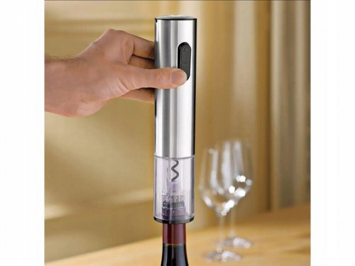 Verk 07096 Automatický elektrický otvírák na víno s LED stříbrný
