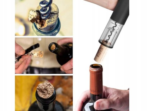 Verk 07092 Automatický elektrický otvárač na víno AA, čierny