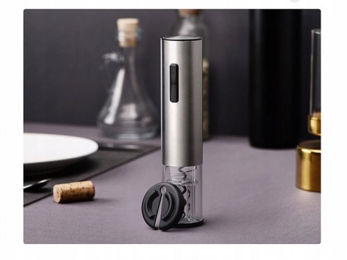 Verk 07090 Elektrický otvírák na víno USB, stříbrný
