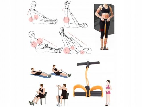 Verk 24149 Expandér pro cvičení svalů nohou, břicha, stehen červený