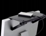 Verk 01760 Závesná polička na TV, monitor 30 x 16 cm čierna