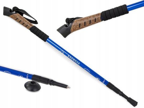 Verk 14010 Treková hůl skládací korek 1 ks modrá