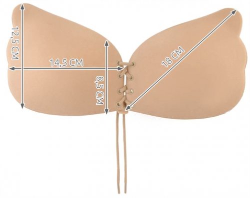 ISO Samodržící push-up podprsenka - béžová D