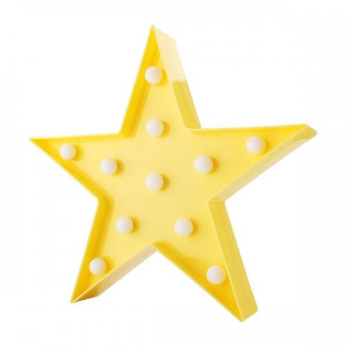 KIK KX9935_7 LED dekorácie hviezda, 28 cm - žltá