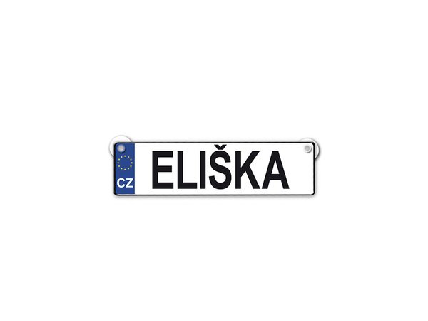 Nekupto Originálne ŠPZ ceduľka s menom ELIŠKA