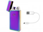 ISO 5058 Elektrický zapalovač Plazma USB - fialový