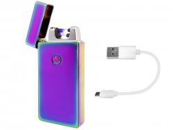 ISO 5058 Elektrický zapalovač Plazma USB - fialový