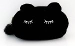 APT Kosmetická taška s motivem kočky - černá