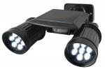 ISO LS5355 Zahradní solární 14 LED reflektor Duo - černé