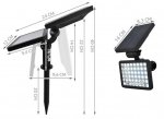 ISO LS5356 Zahradní solární 48 LED reflektor 