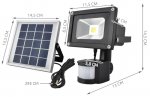 ISO LS5357 Záhradné solárne LED reflektor - detektor pohybu
