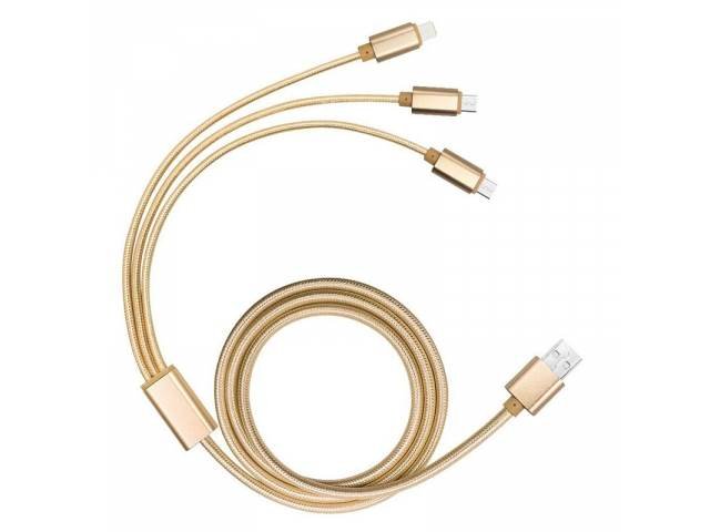 Nabíjecí kabel iQunix Lightning 3v1