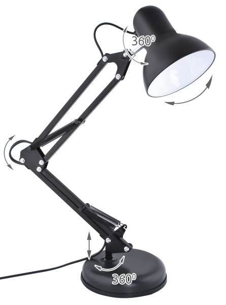 ISO 5177 Stolná kancelárska lampa - čierna