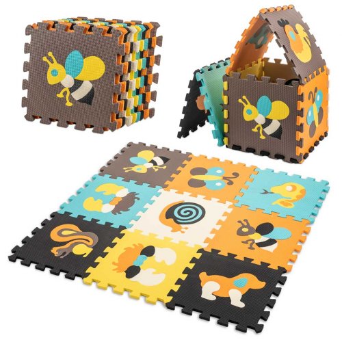 KIK KX5208 Kontrastní pěnové Puzzle 85 cm x 85 cm 9 dílů Barevné 