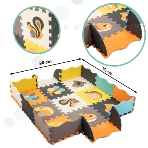 KIK KX5210 Penové puzzle 114 cm x 114 cm x 1 cm, 25 dielikov