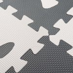 KIK Kontrastní pěnové puzzle 85 cm x 85 cm, 9 ks černá, krémová
