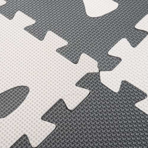 KIK Kontrastní pěnové puzzle 85 cm x 85 cm, 9 ks černá, krémová