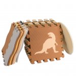 KIK Kontrastné penové puzzle 30 x 30 cm, 36 ks dinosaury, farebná
