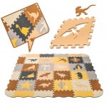 KIK Kontrastné penové puzzle 30 x 30 cm, 36 ks dinosaury, farebná
