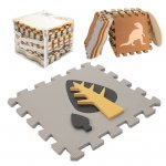 KIK Kontrastné penové puzzle 30 x 30 cm, 36 ks dinosaury, farebná