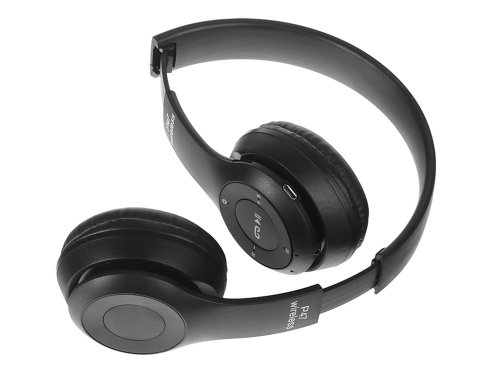 Verk 04110 Bluetooth sluchátka P47, bezdrátová sluchátka s mikrofonem a MP3 přehrávačem černá