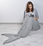 ISO Deka mořská panna XXL 225 x 110  cm - šedá