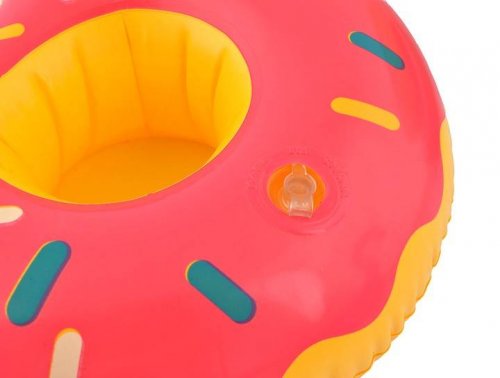 ISO 5681 Nafukovací plovoucí držák na nápoj růžová kobliha