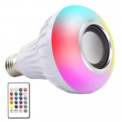 Verk 24301 LED RGB farebná žiarovka s Bluetooth reproduktorom