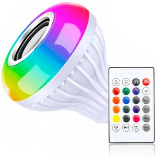 Verk 24301 LED RGB farebná žiarovka s Bluetooth reproduktorom