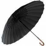 Malatec 19367 Deštník holový 24 drátů, 124 cm černý 