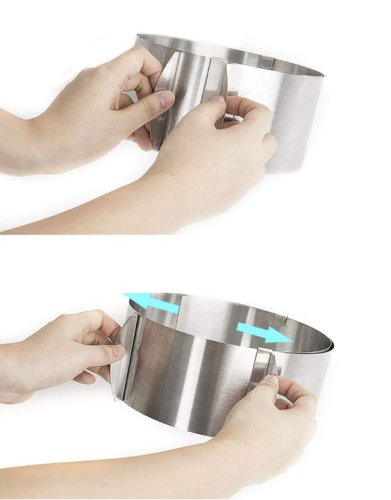 Ruhhy 18909 Nastavitelná forma na dort kulatá, nerez 16 - 30 cm