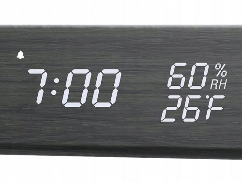 Verk 01771 Multifunkční digitální hodiny s teploměrem černé
