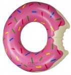 KIK KX9958 Kruh na plavání nakousnutá kobliha 110 cm růžová