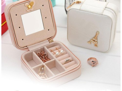 Verk 01785 Šperkovnice se zrcátkem bílá