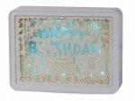 Verk 24186 LED tabuľa s podsvietením Happy Birthday s diaľkovým ovládačom
