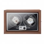 eCa PD142 Natahovač 2 ks automatických hodinek, watchwinder, dřevo, skleněná dvířka