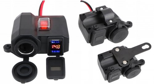 Verk 10065 Zásuvka zapalovače + USB 2A pro motocykly 12V