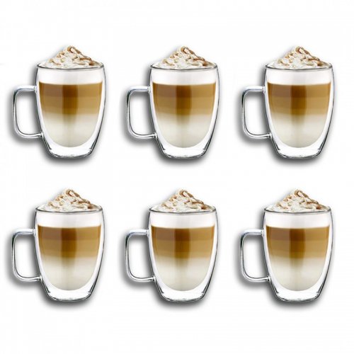 eCa Sklenice na Cafe Latte 350 ml 6 ks