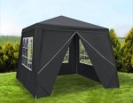 Malatec 7908 Zahradní párty stan 3 x 3 m + 4 boční stěny šedý