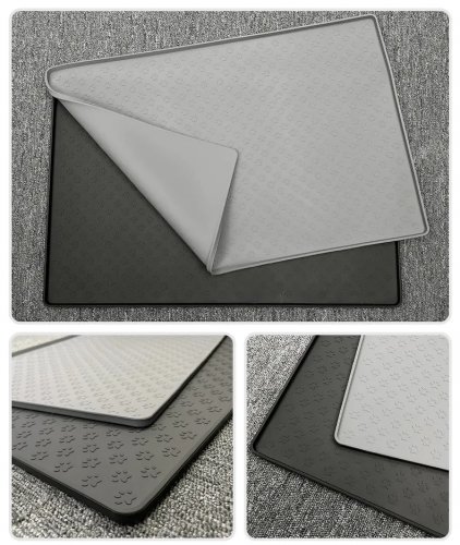 Nuxie Podložka pod psiu misku protišmyková 49 x 31 cm šedá