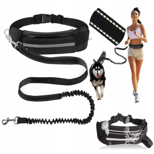 Nuxie Ledvinka s vodítkom pre psa, čierna