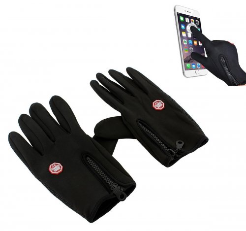 APT BQ19G Športové rukavice pre dotykové displeje, vel. M - čierne