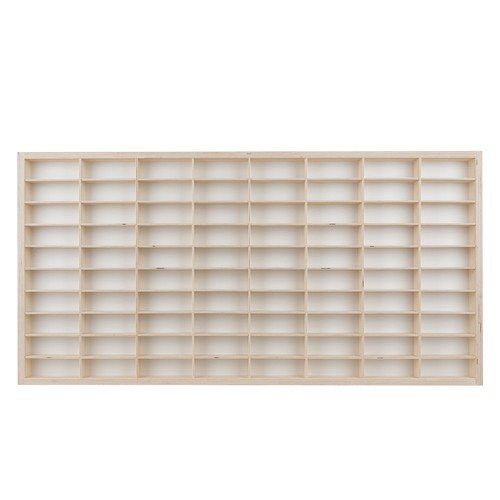 Kruzzel 20233 Dřevěná polička na autíčka na 80 ks