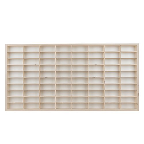 Kruzzel 20233 Dřevěná polička na autíčka na 80 ks