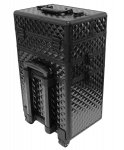 APT CA19A Dvoudílný kosmetický kufřík na kolečkách černý